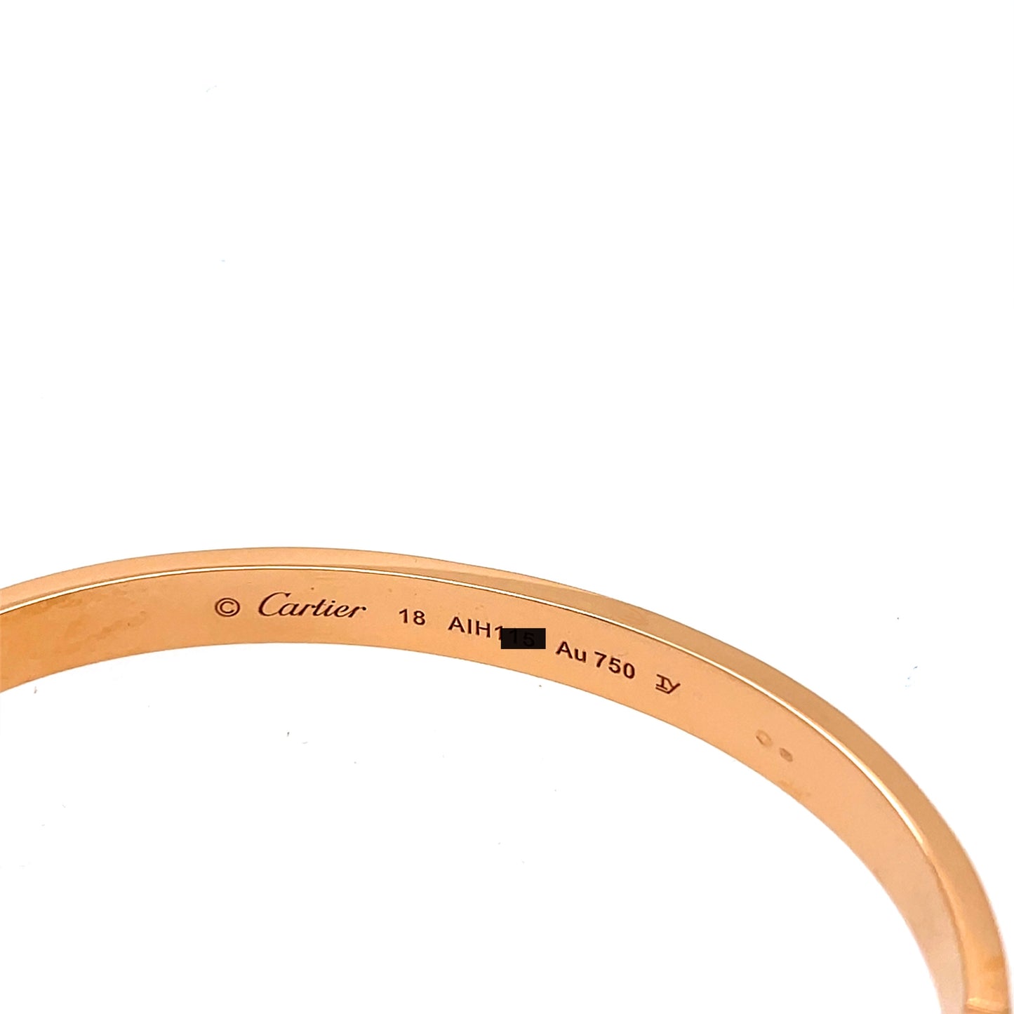Cartier 18k Rose Gold Love Bracelet Size 18