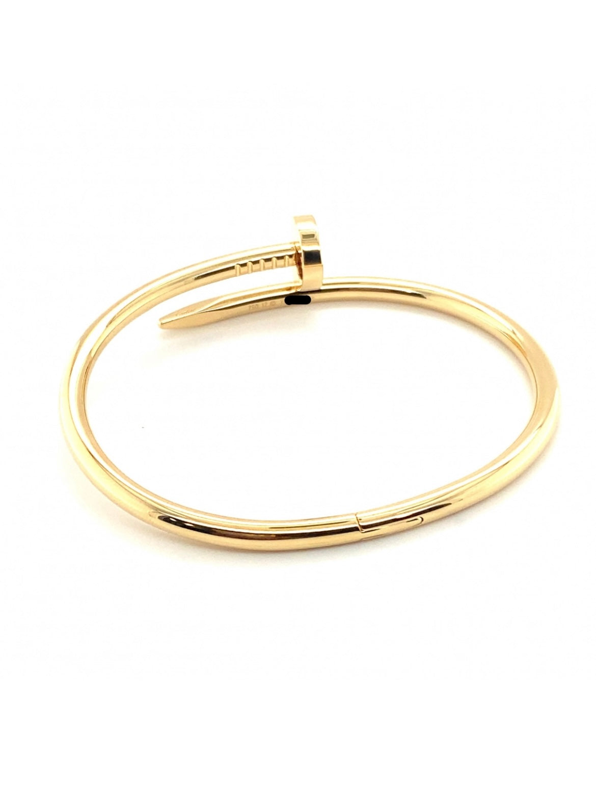 Cartier 18k Yellow Gold Juste Un Clou Old lock bracelet Size 17