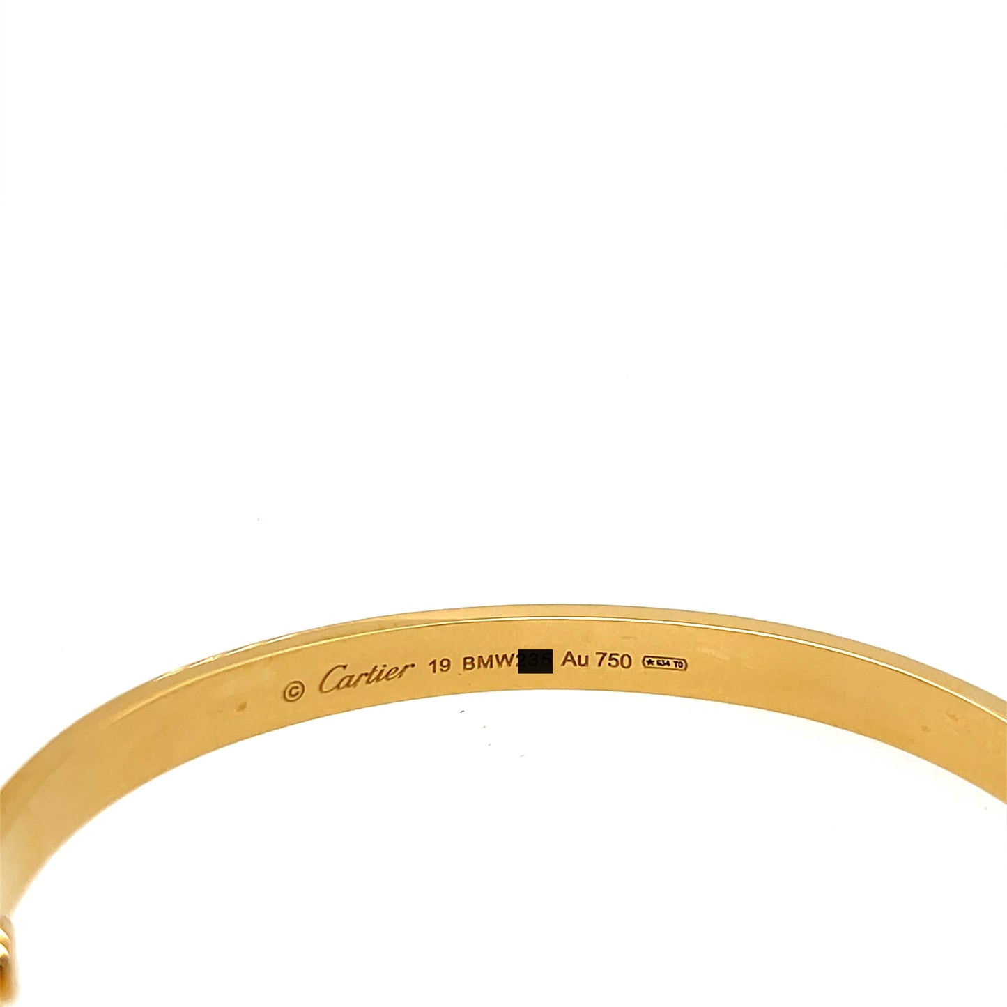 Cartier 18k Yellow Gold Love bracelet Size 19