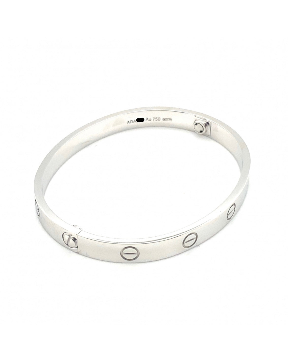 Cartier 18k White gold love bracelet Size 17