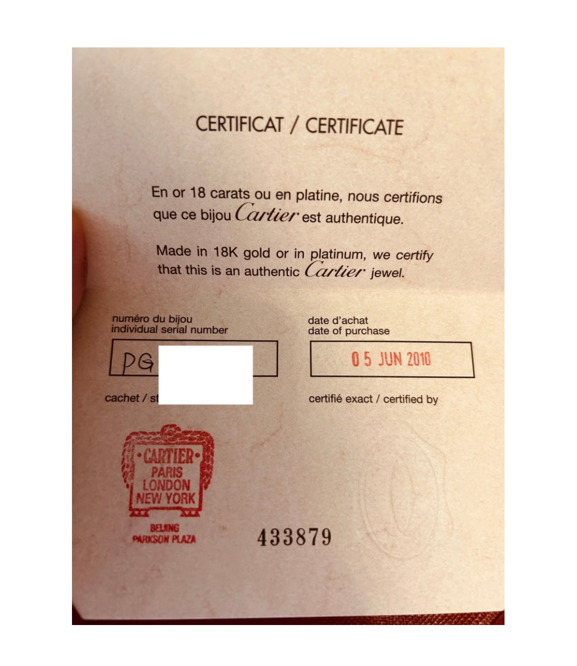 Cartier 18k Rose Gold 4 Diamonds Old Screw love bracelet Size 19