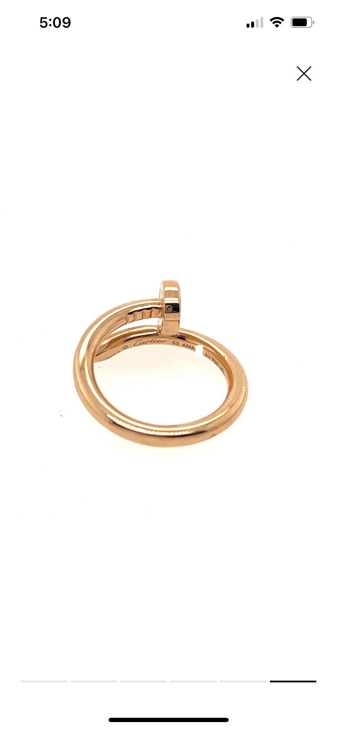 Cartier 18k rose gold juste un Clou ring
