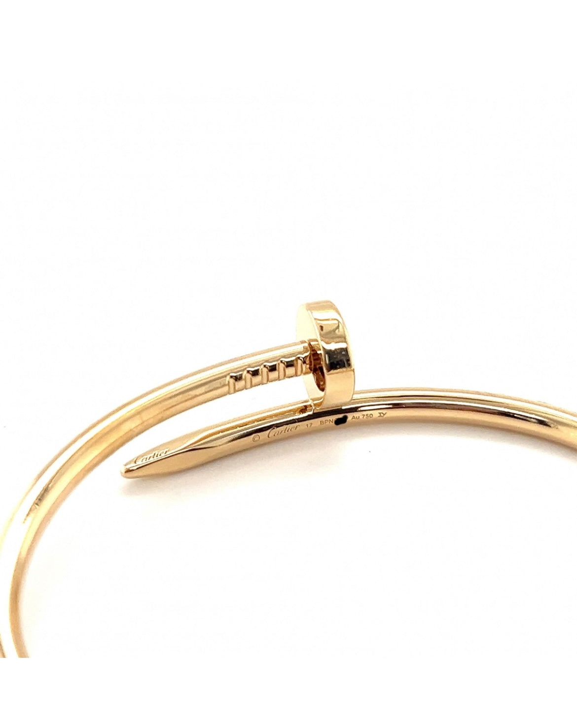 Cartier 18k Yellow Gold Juste un clou Old lock bracelet Size 17