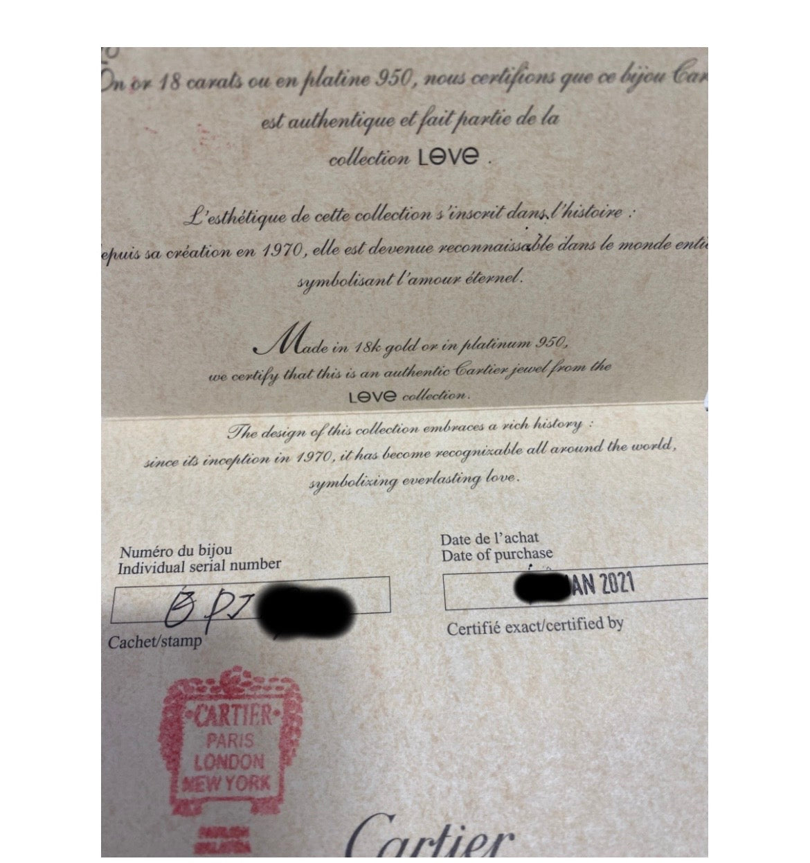 💯Authentic Cartier 18k Rose gold Love Bracelet Size 17 CLASSIC MODEL