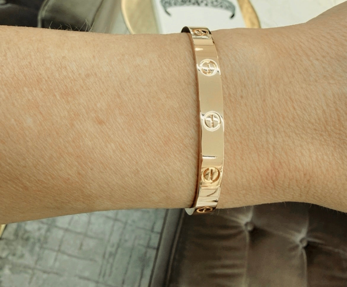 AUTHENTIC CARTIER 18K YELLOW GOLD LOVE BRACELET CLASSIC MODEL SIZE 16