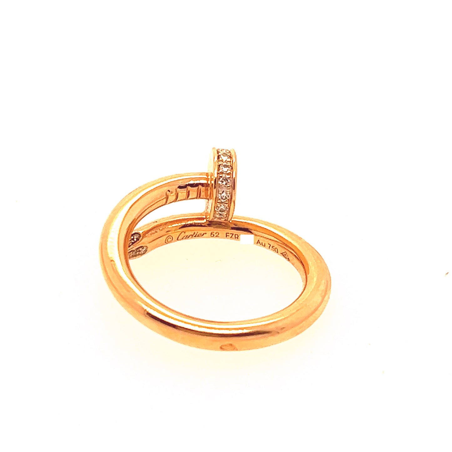 Cartier Juste Un Clou Rose Gold Diamonds RING Size 52