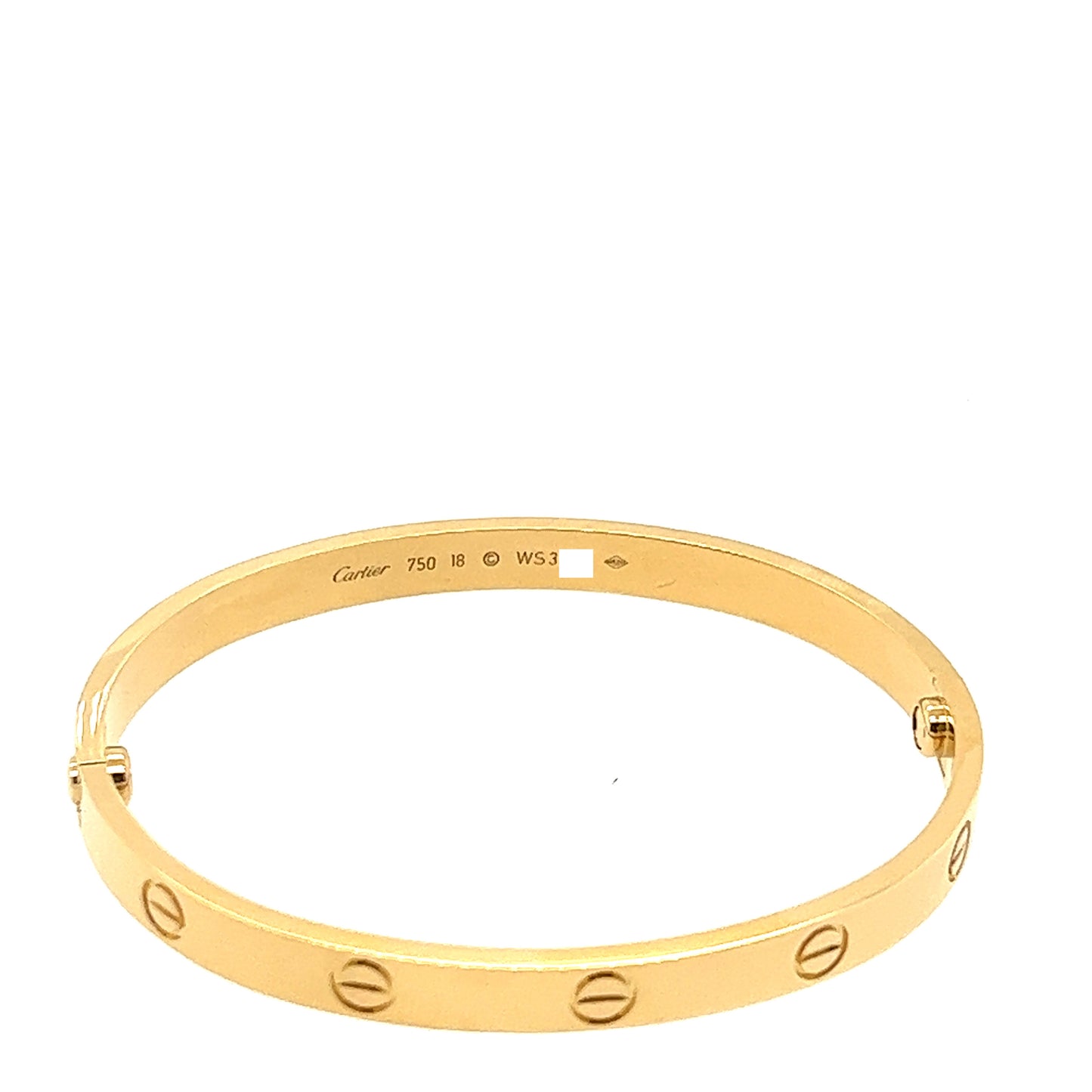 Cartier 18k Yellow Gold Love bracelet Size 18