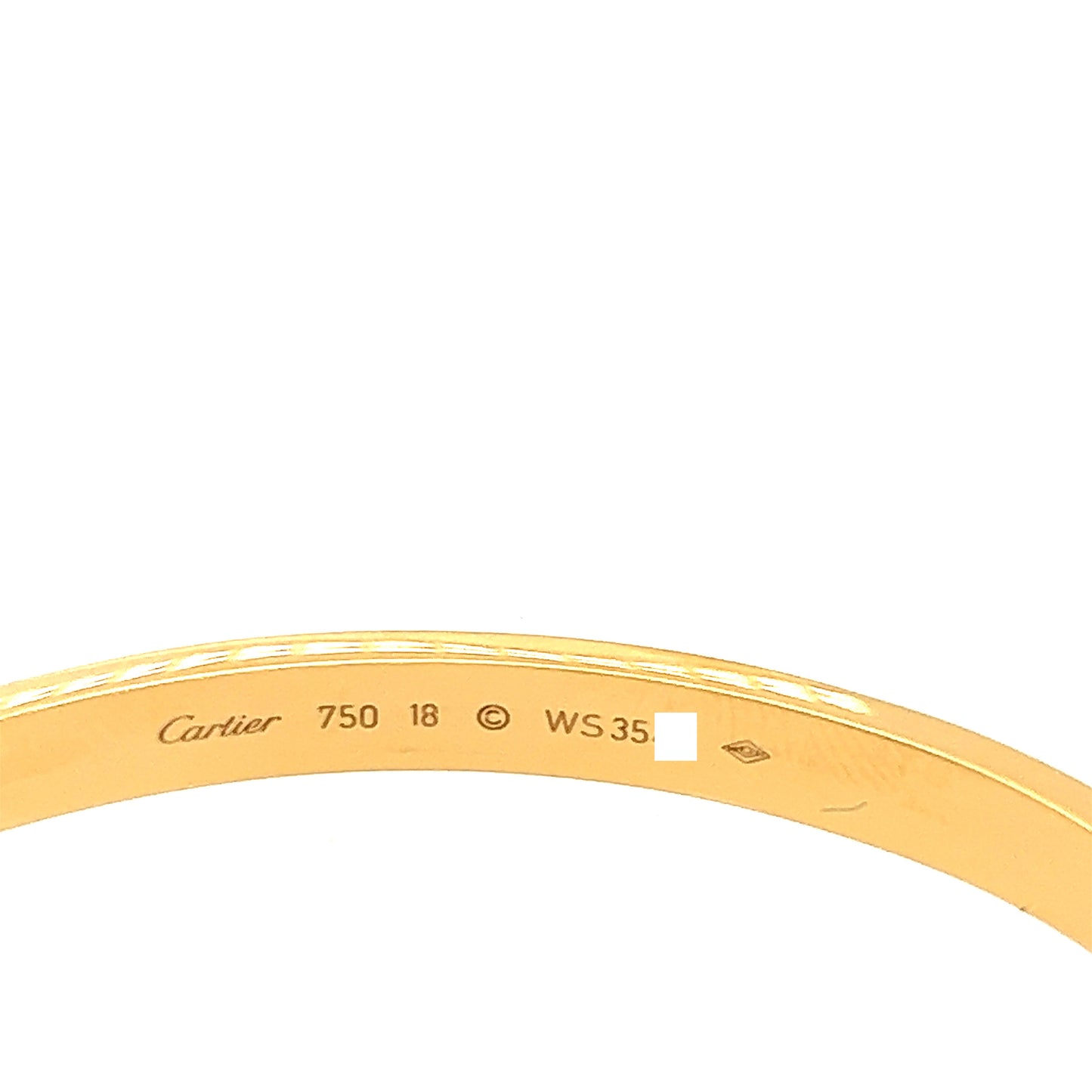 Cartier 18k Yellow Gold Love bracelet Size 18