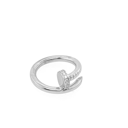 Cartier 18k White Gold Diamonds Juste Un Clou Ring