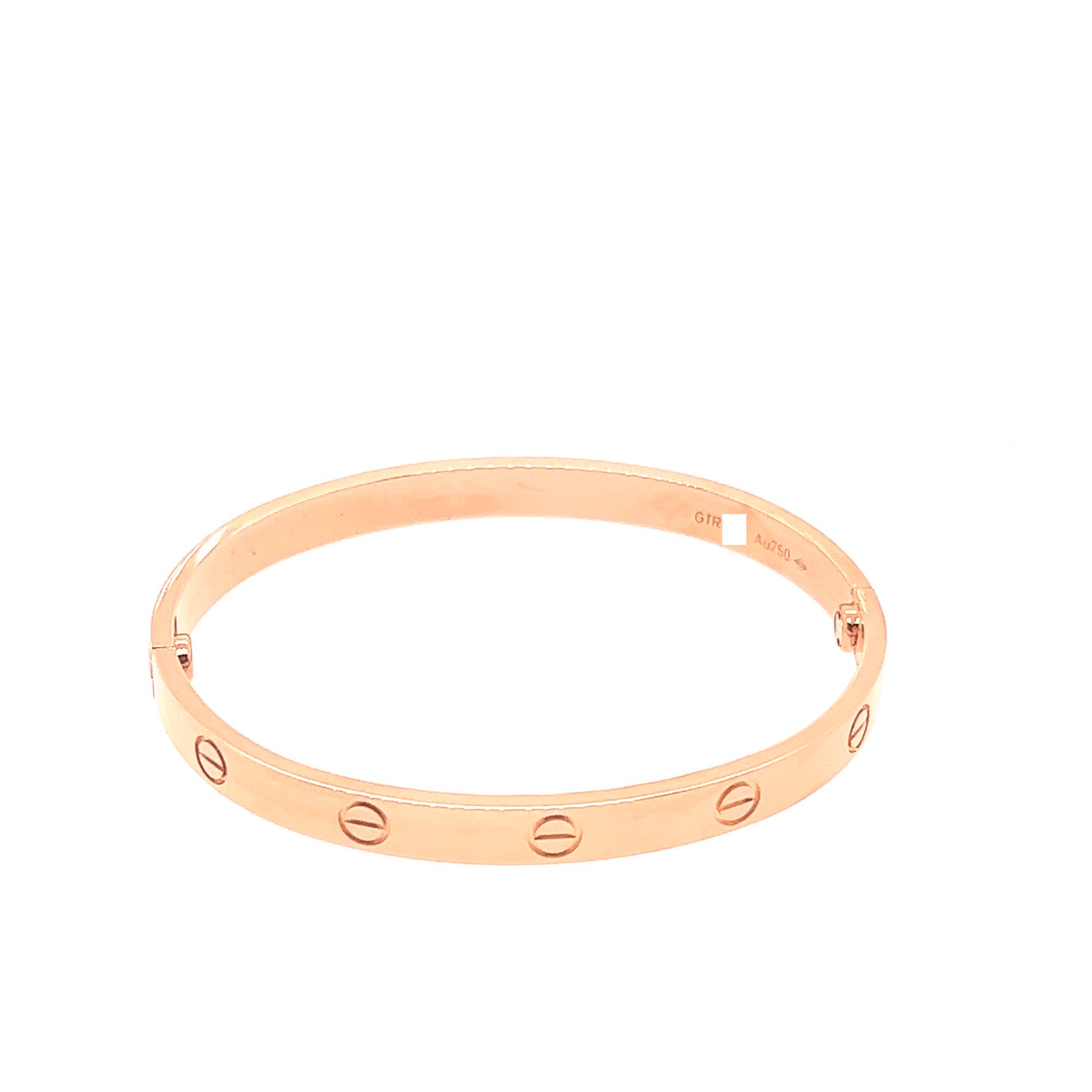 Cartier 18k Rose Gold Love Bracelet Size#18
