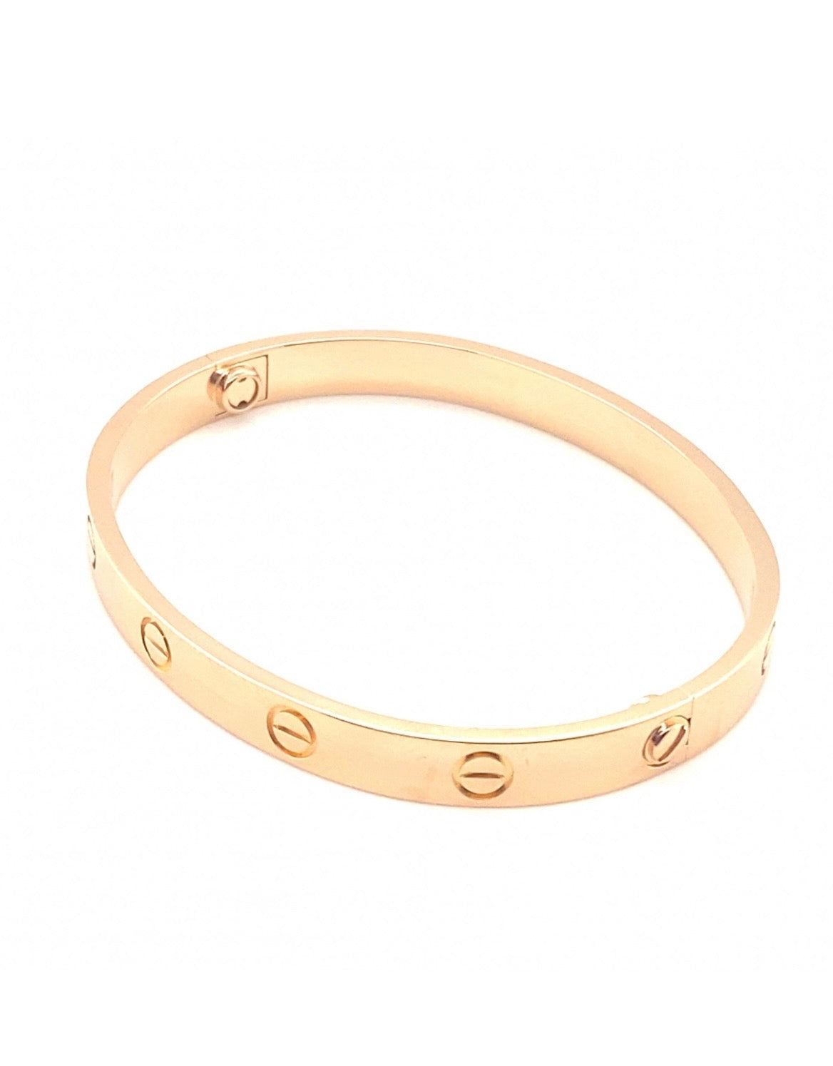 AUTHENTIC CARTIER 18K ROSE GOLD LOVE CLASSIC MODEL BRACELET SIZE 17