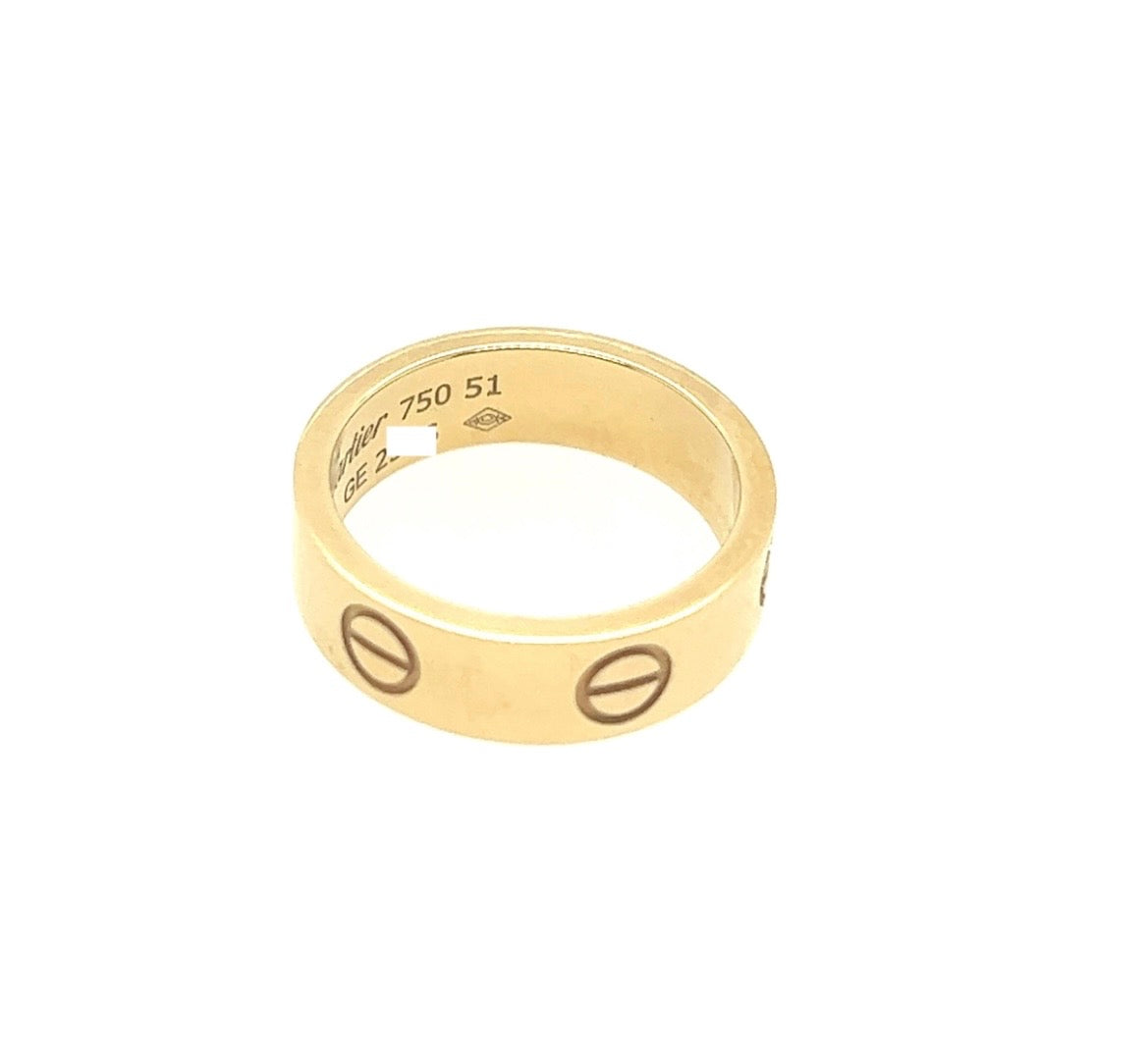 Cartier 18k Yellow Gold love Ring Size 51 CLASSIC MODEL