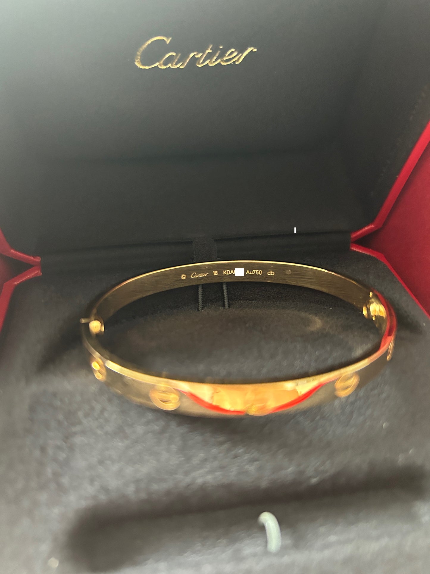 Cartier 18k Yellow Gold Love Bracelet Size 18