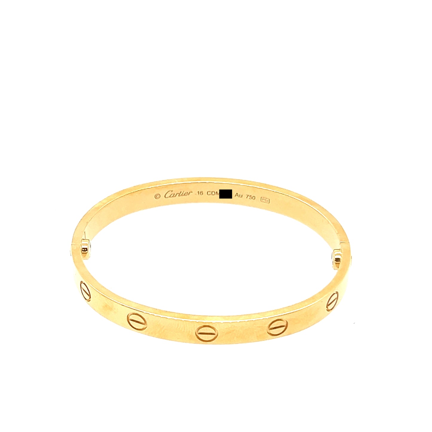 Cartier 18k Yellow Gold Love bracelet Size 16