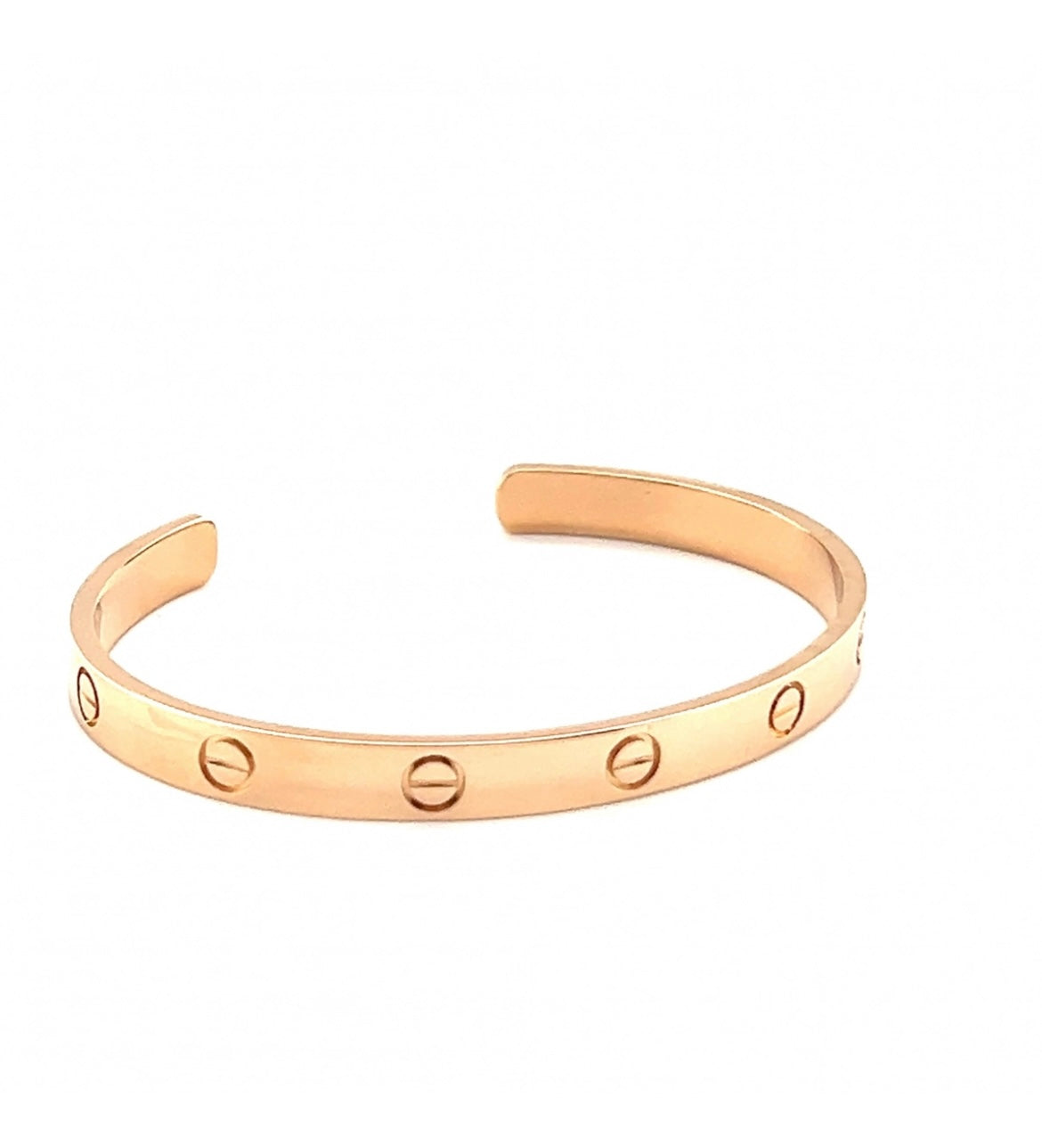 Cartier 18k Rose Gold love cuff bracelet Size 18