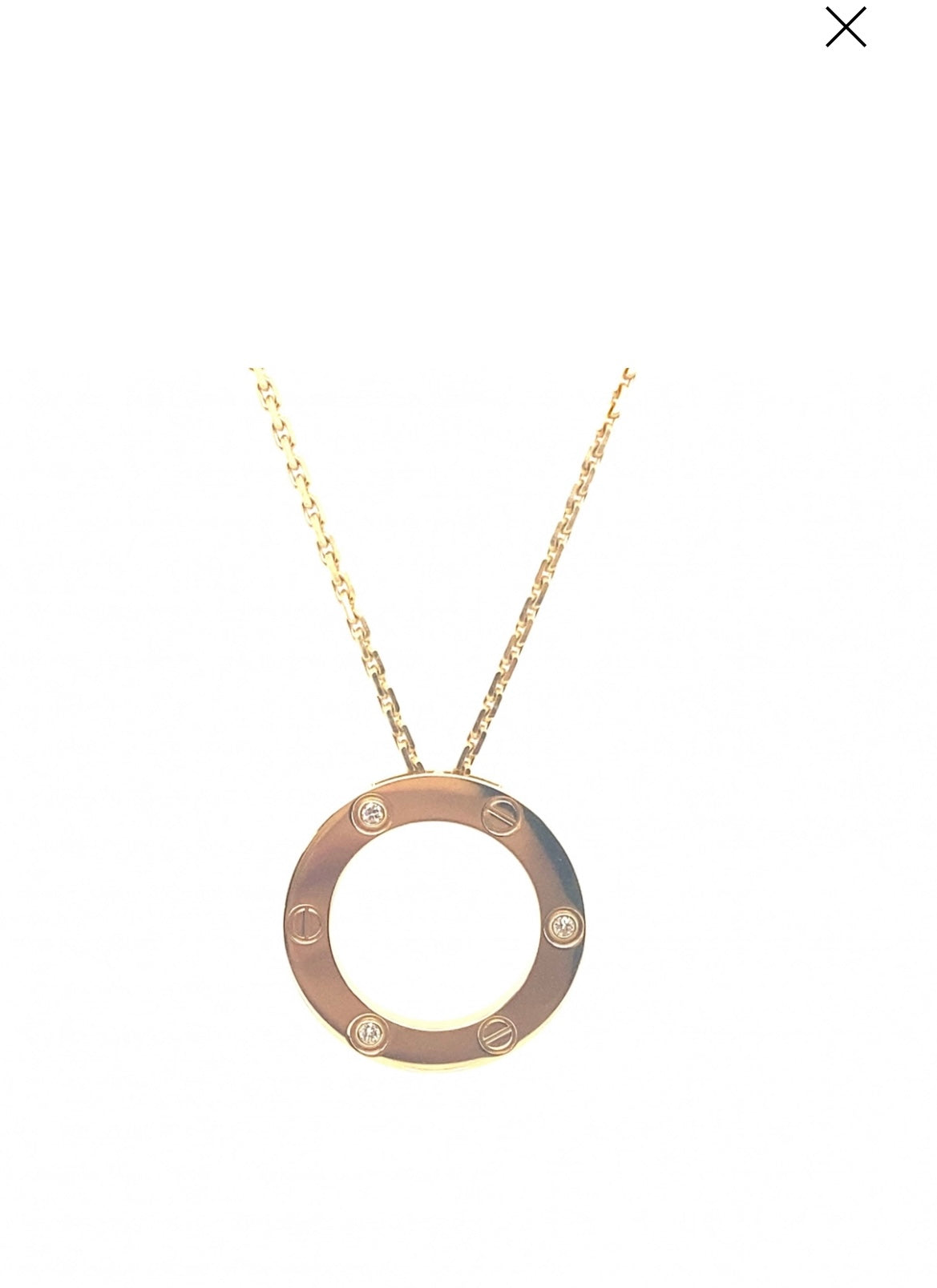 Cartier 18k Yellow Gold 3 Diamonds necklace