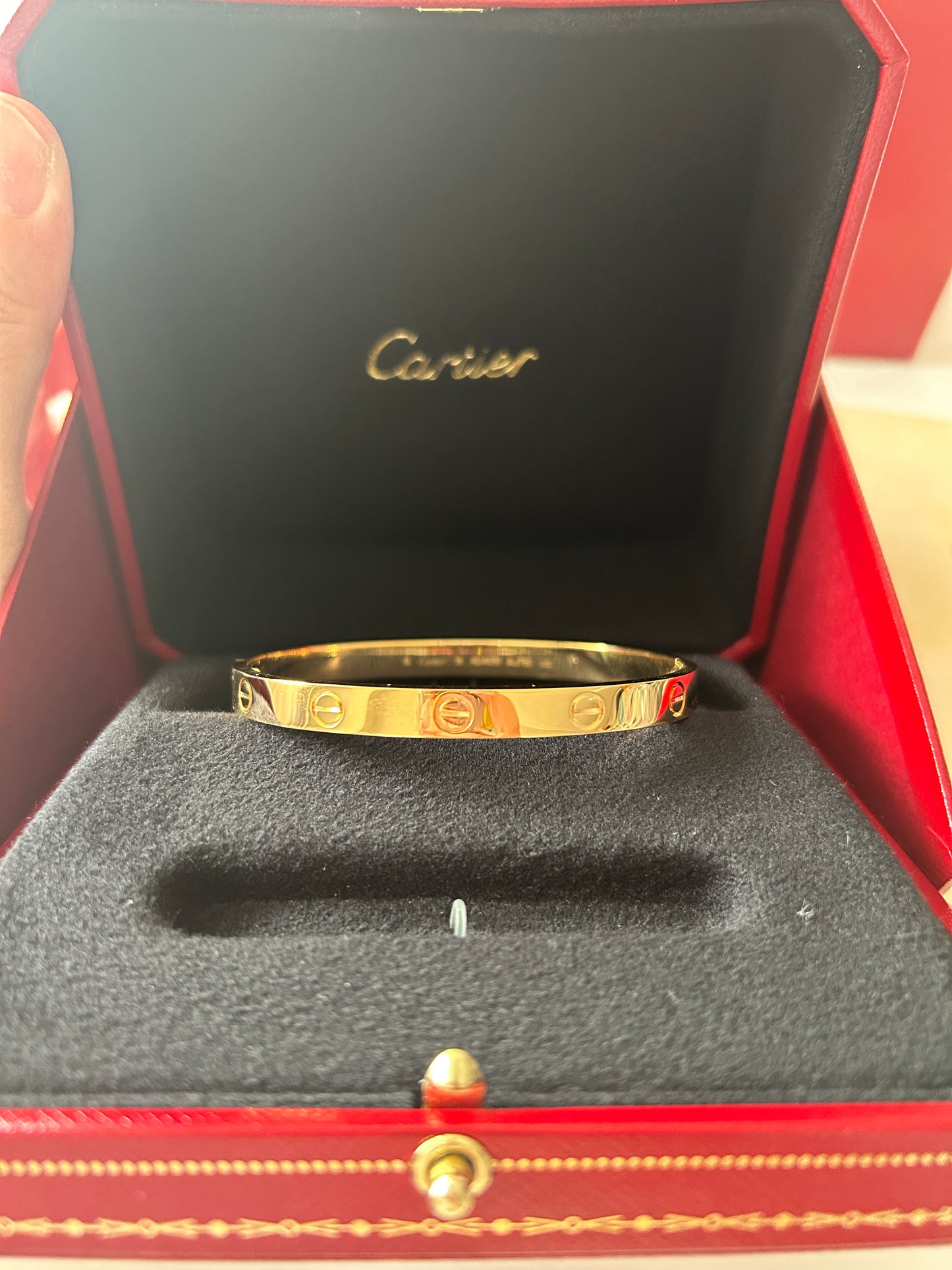 Cartier 18k Yellow Gold Love Bracelet Size 18