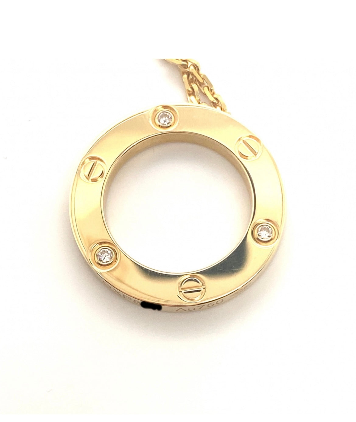 Cartier 18k Yellow Gold 3 Diamonds necklace