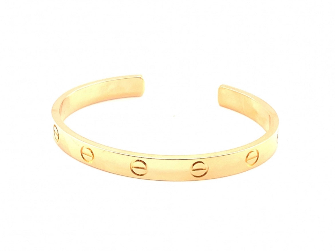 Cartier 18k Rose Gold Love cuff bracelet Size 17