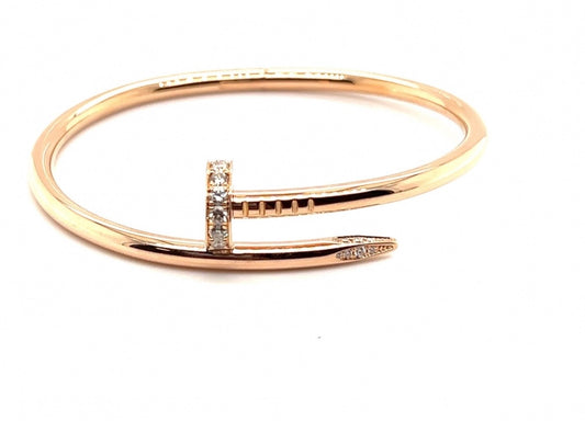 Cartier 18k Rose Gold Juste Un Clou Diamonds CLASSIC Bracelet 16