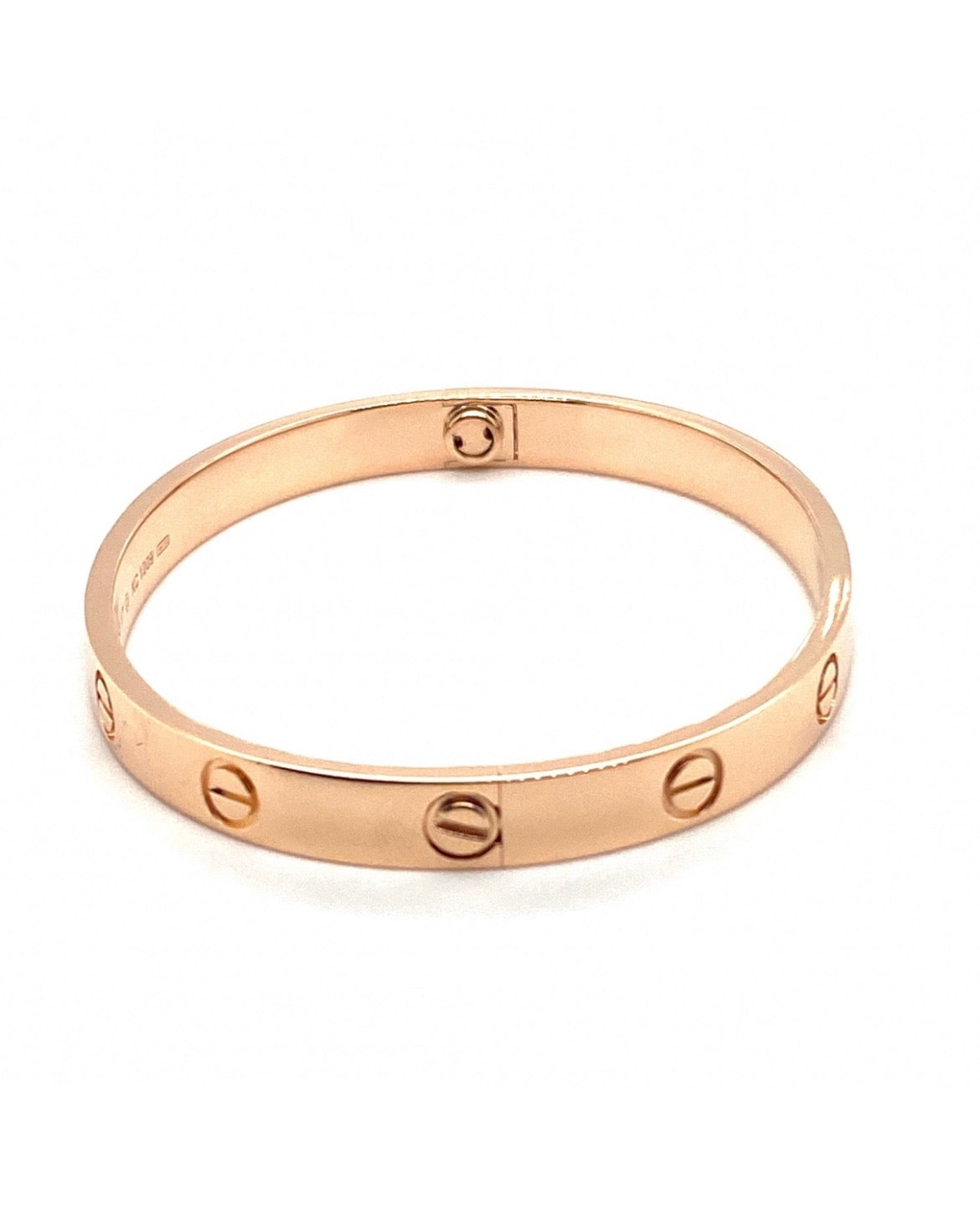 AUTHENTIC CARTIER 18K ROSE GOLD LOVE CLASSIC MODEL BRACELET SIZE 17