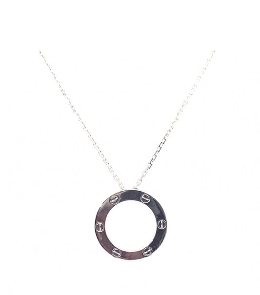 Cartier 18k White Gold Love Necklace