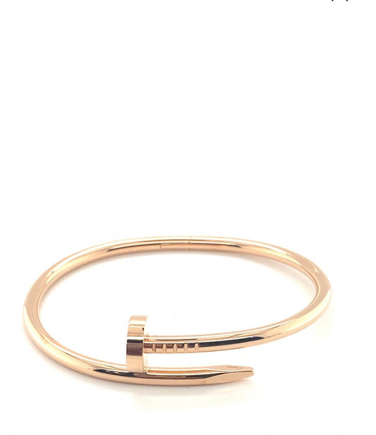 Cartier 18k Rose gold Juste In Clou Bracelet Size 17 CLASSIC MODEL