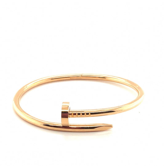 Cartier 18K Rose gold CLASSIC MODEL Juste Un Clou Bangle Size 18
