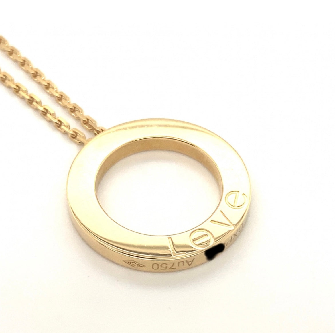 Cartier 18k Yellow Gold 3 Diamonds necklace