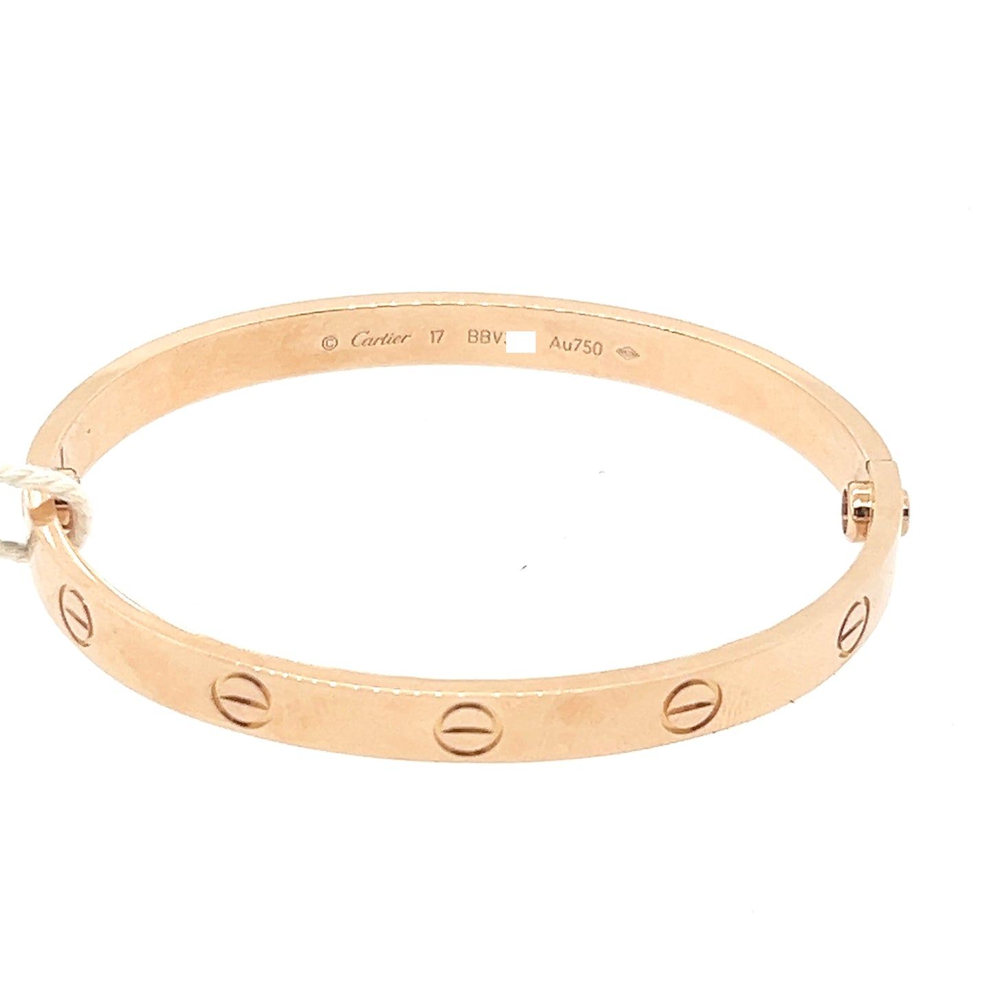 Cartier 18k Rose Gold Love Bracelet Size 17