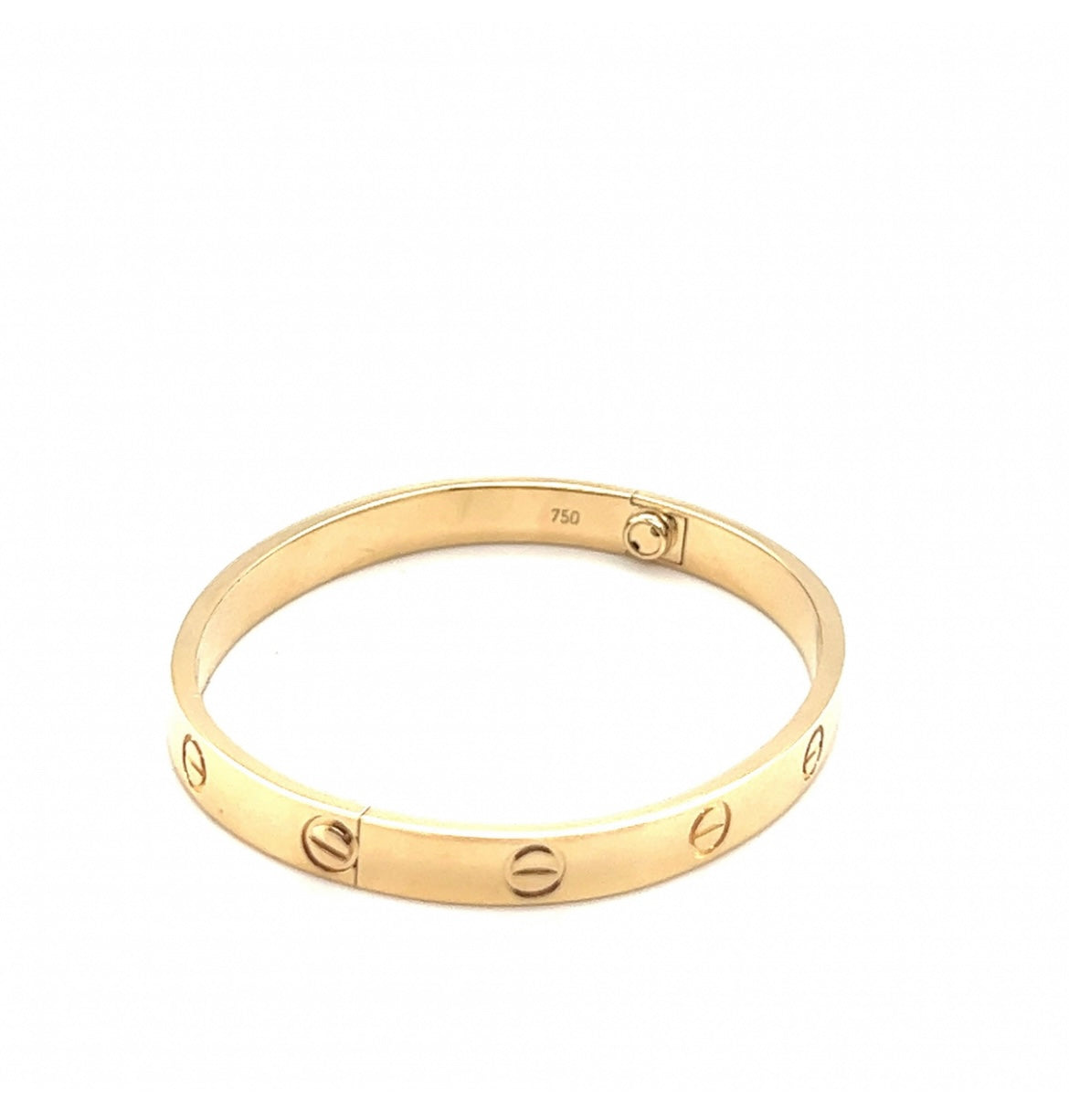 Cartier 18k Yellow Gold Love Bracelet Size 17