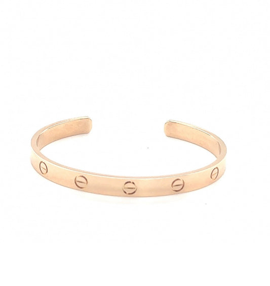 Cartier 18K Rose Gold Cuff CLASSIC Love Bracelet Size 18