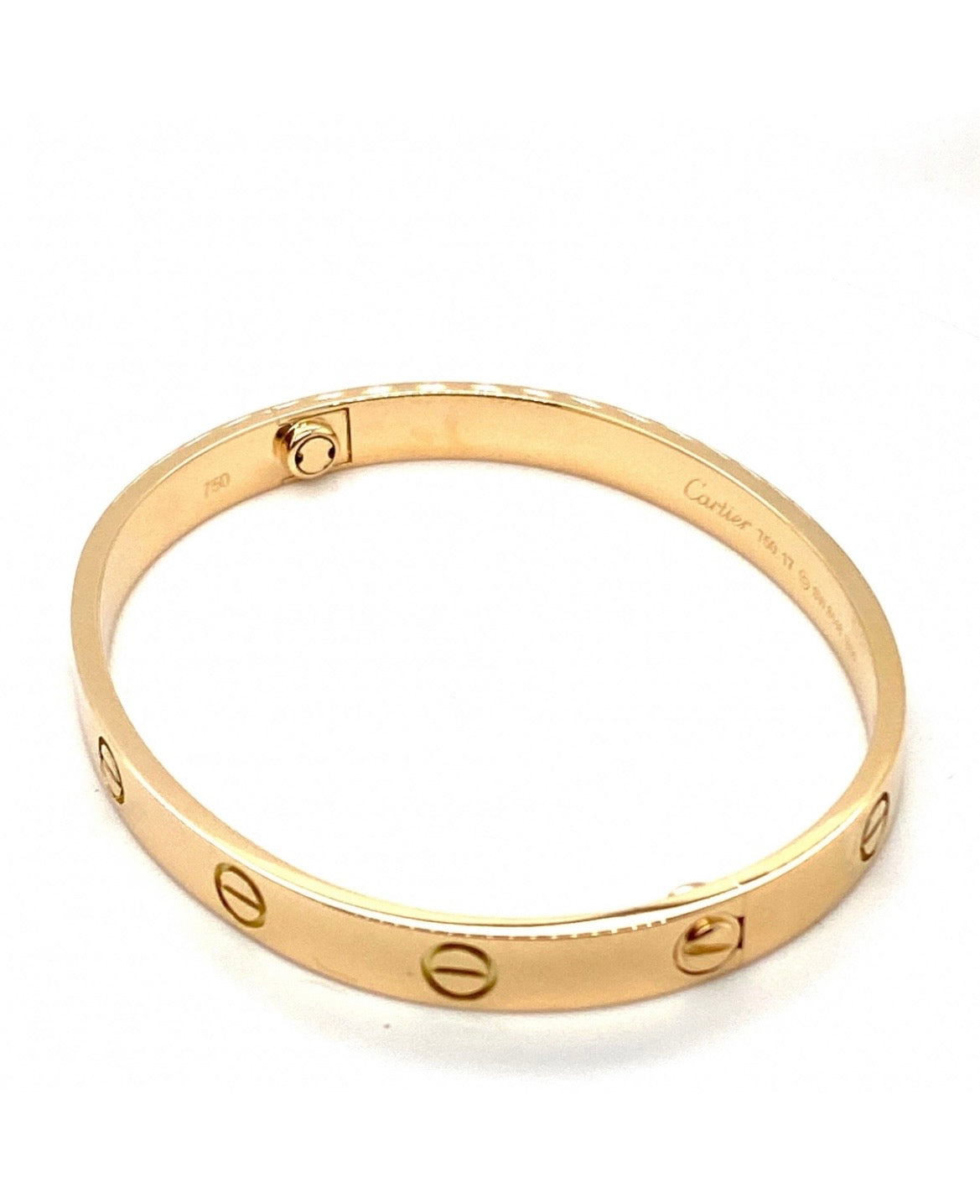 Cartier 18k Yellow Gold love bracelet Size 17
