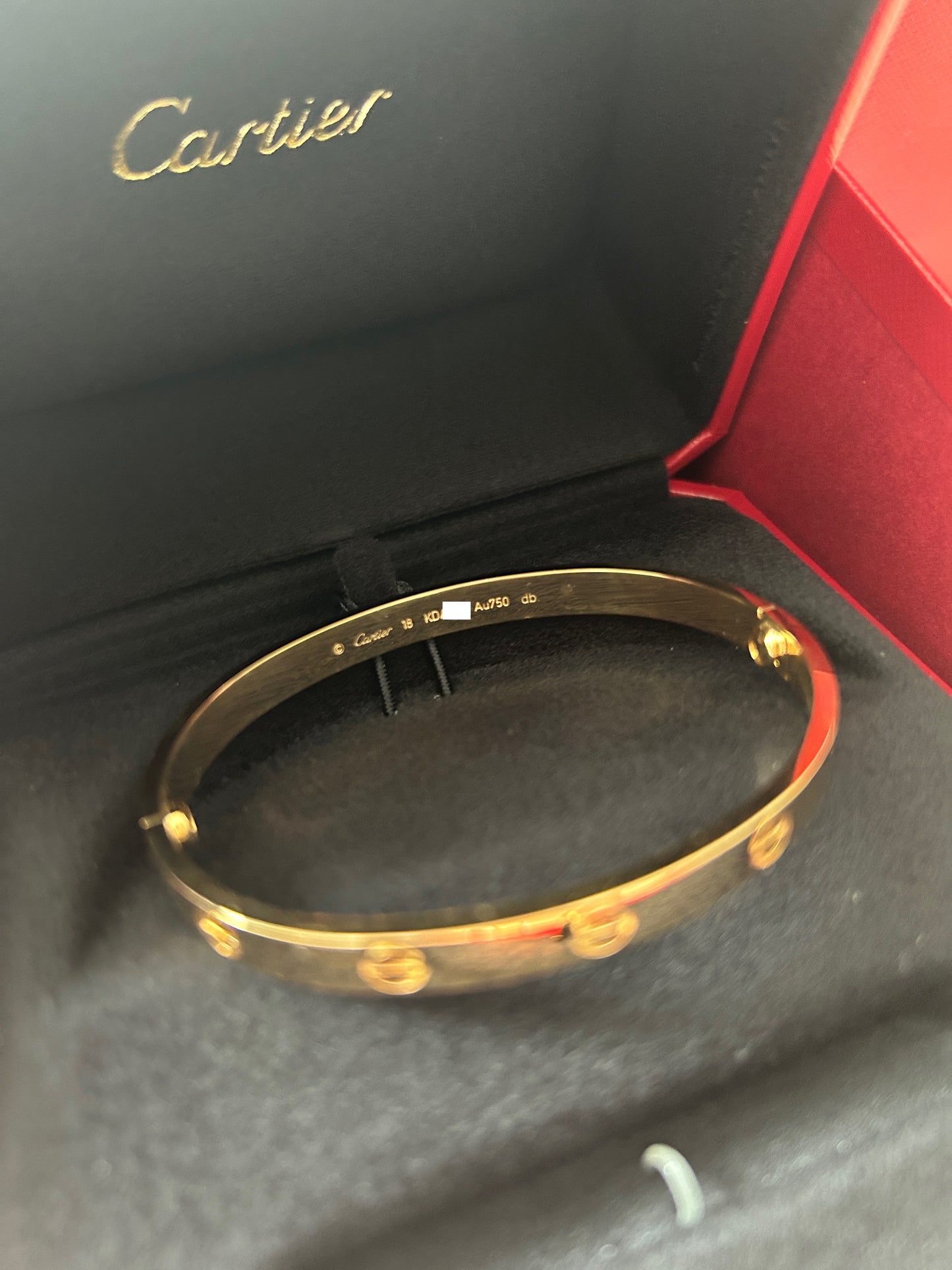 Cartier 18k Yellow Gold Love Bracelet Size 18