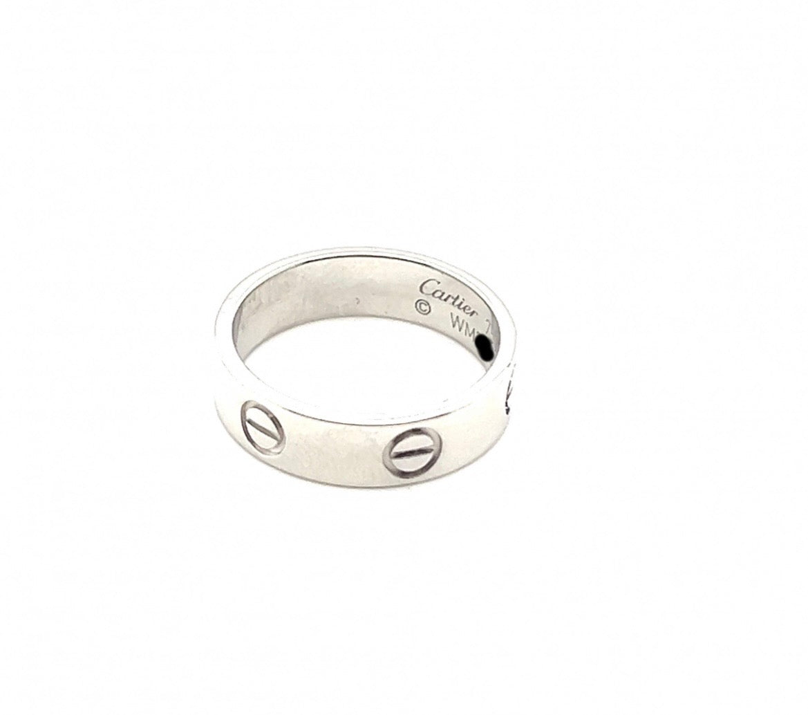 Cartier 18K White Gold CLASSIC Love Ring Size 55