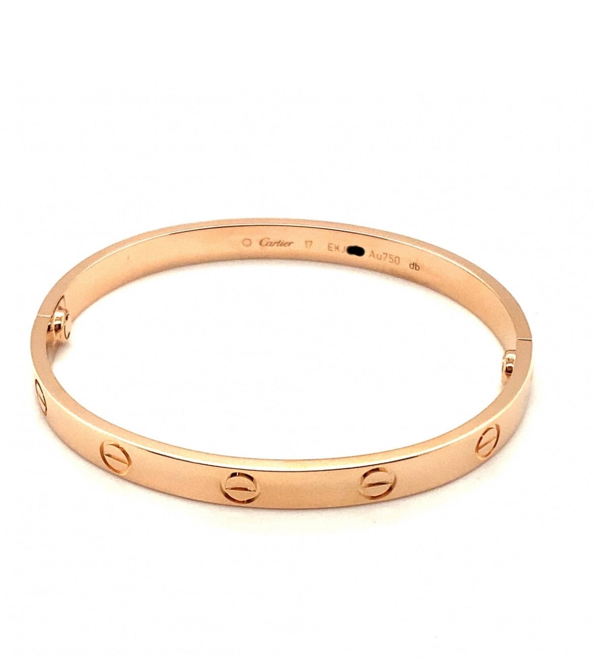💯Authentic Cartier 18k Rose gold Love Bracelet Size 17 CLASSIC MODEL
