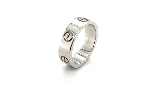 Cartier 18K White Gold CLASSIC Love Ring Size 55