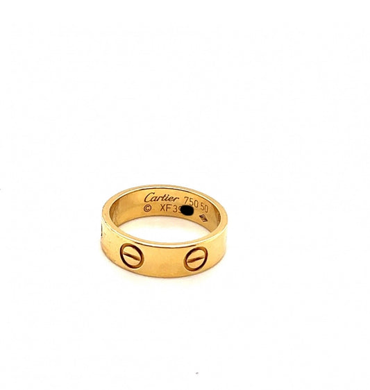 Cartier 18k Yellow Gold CLASSIC MODEL Love Ring Size EU 50