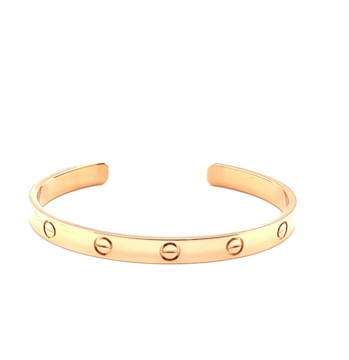 Cartier 18k Rose Gold love cuff bracelet Size 18