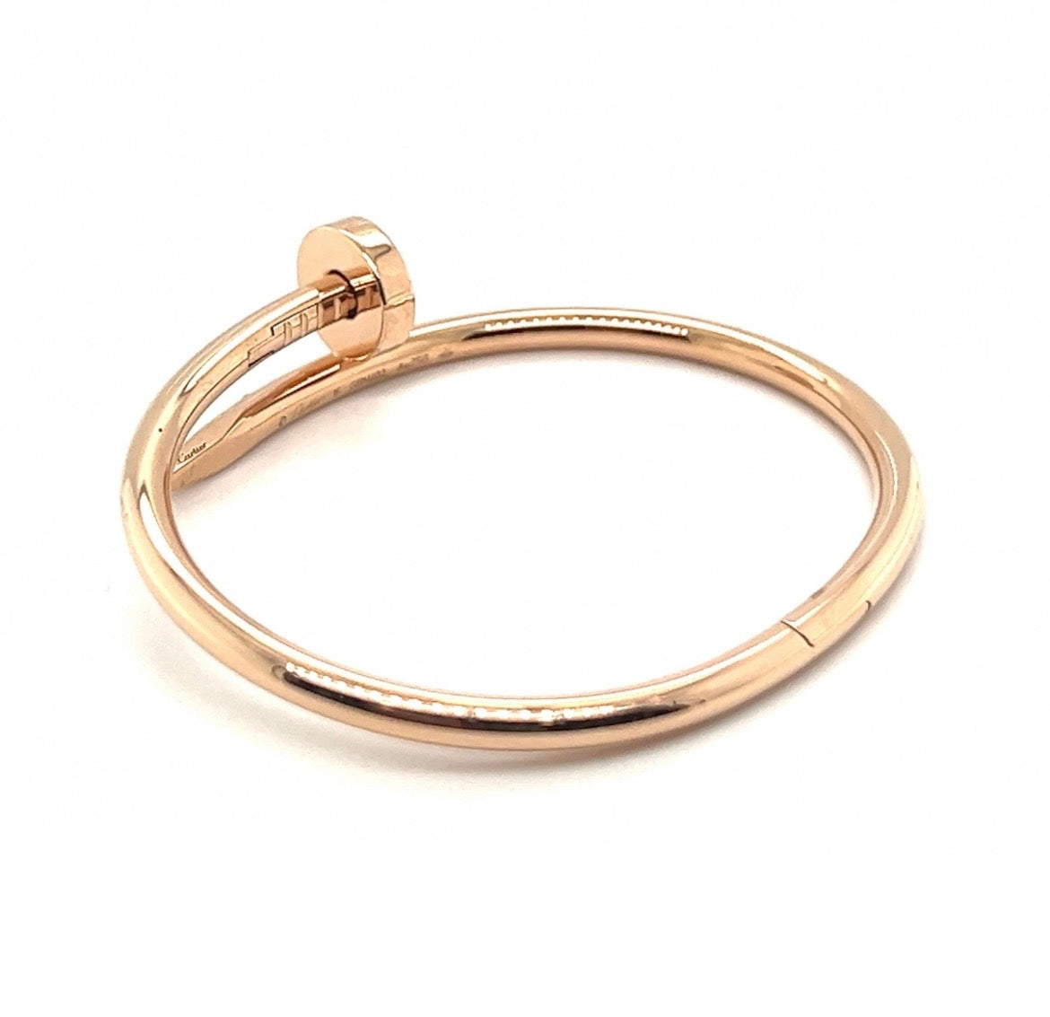 Authentic Cartier 18k Rose gold Juste In Clou Bracelet Size 16 CLASSIC MODEL