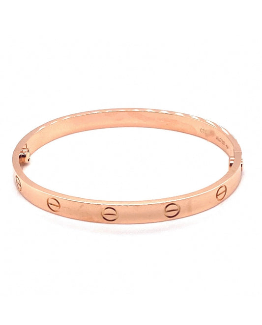 Cartier 18k Rose Gold Love CLASSIC MODEL Bracelet Size 18