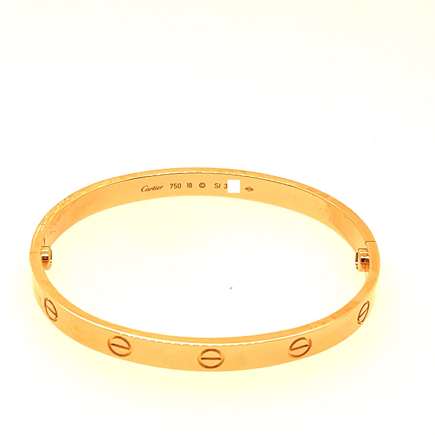 Cartier 18k Rose Gold Love Bracelet size 18.