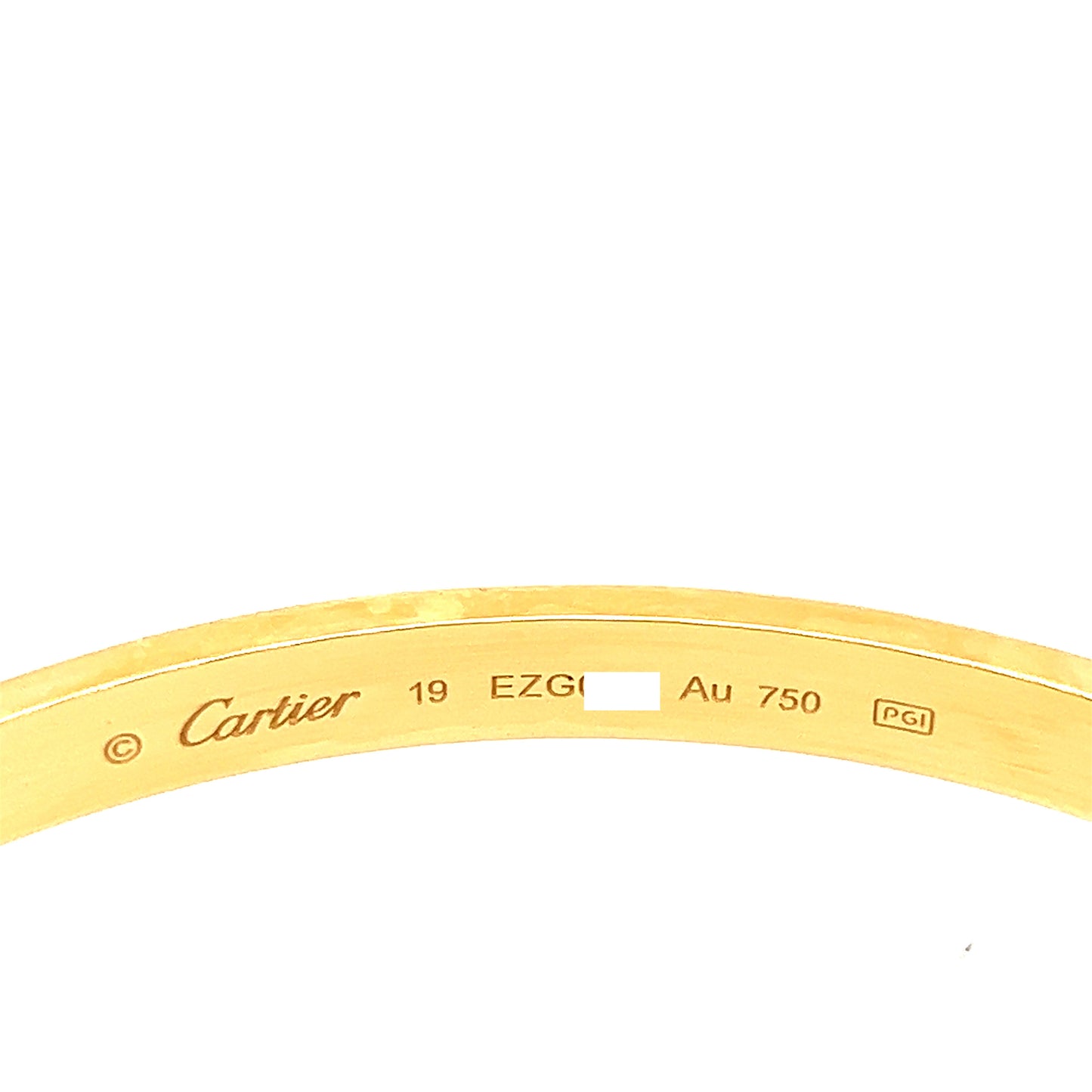 Cartier 18k Yellow Gold Love bracelet Size 19