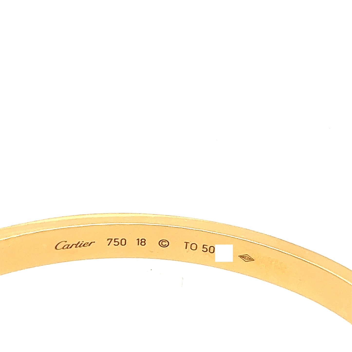 Cartier 18k Yellow Gold Love bracelet Size 18