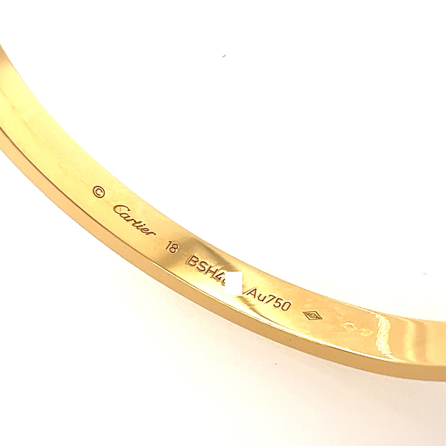 Cartier 18k Yellow Gold Love bracelet Size 18