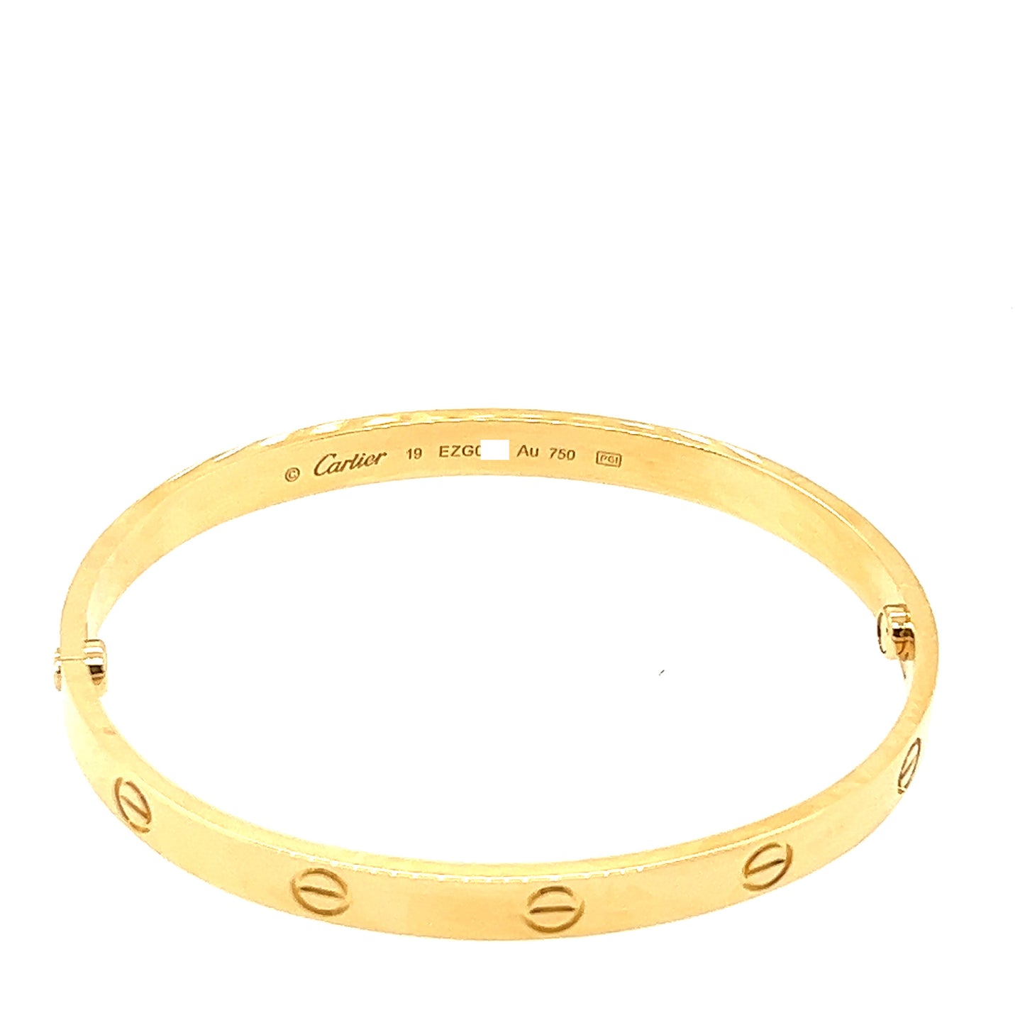 Cartier 18k Yellow Gold Love bracelet Size 19