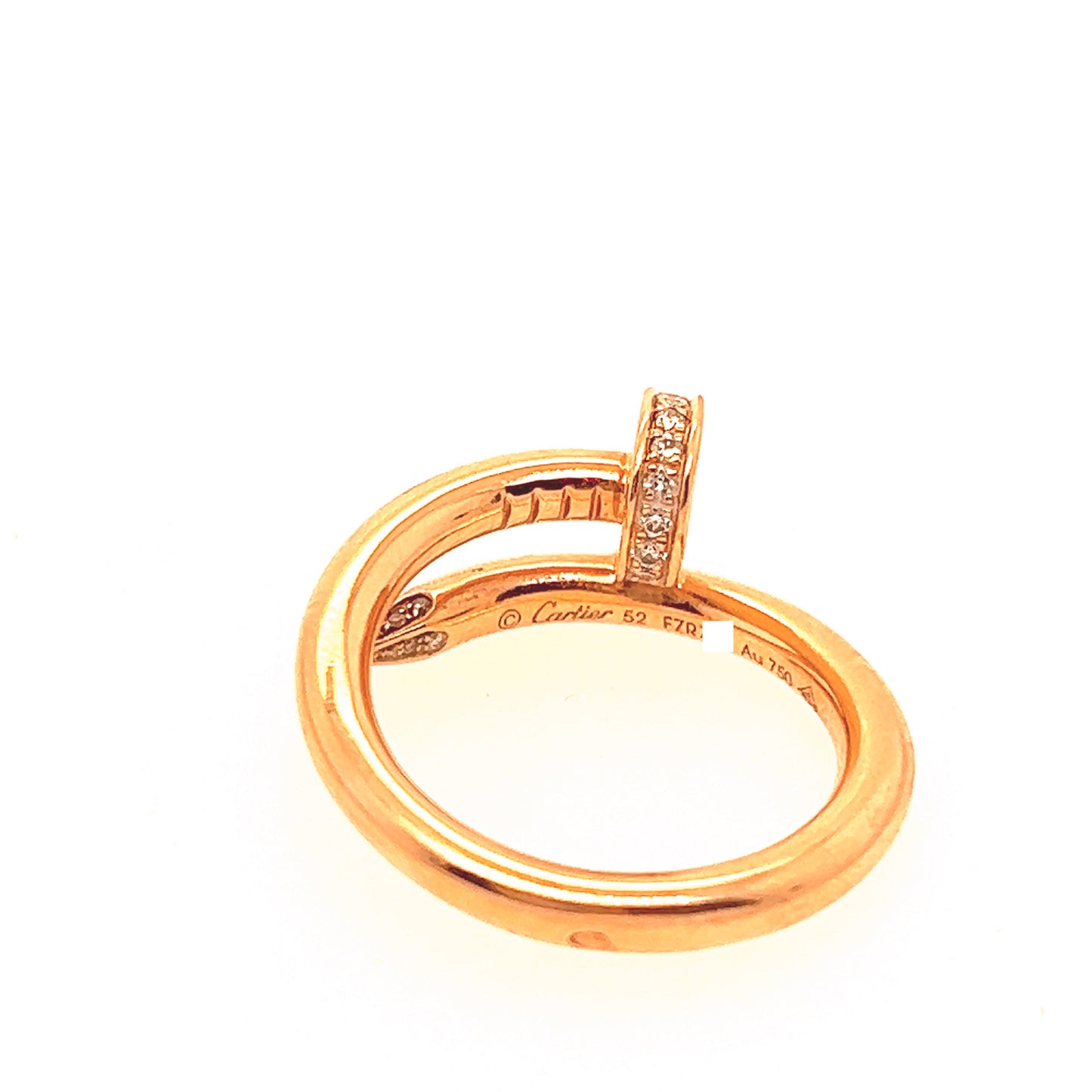 Cartier Juste Un Clou Rose Gold Diamonds RING Size 52