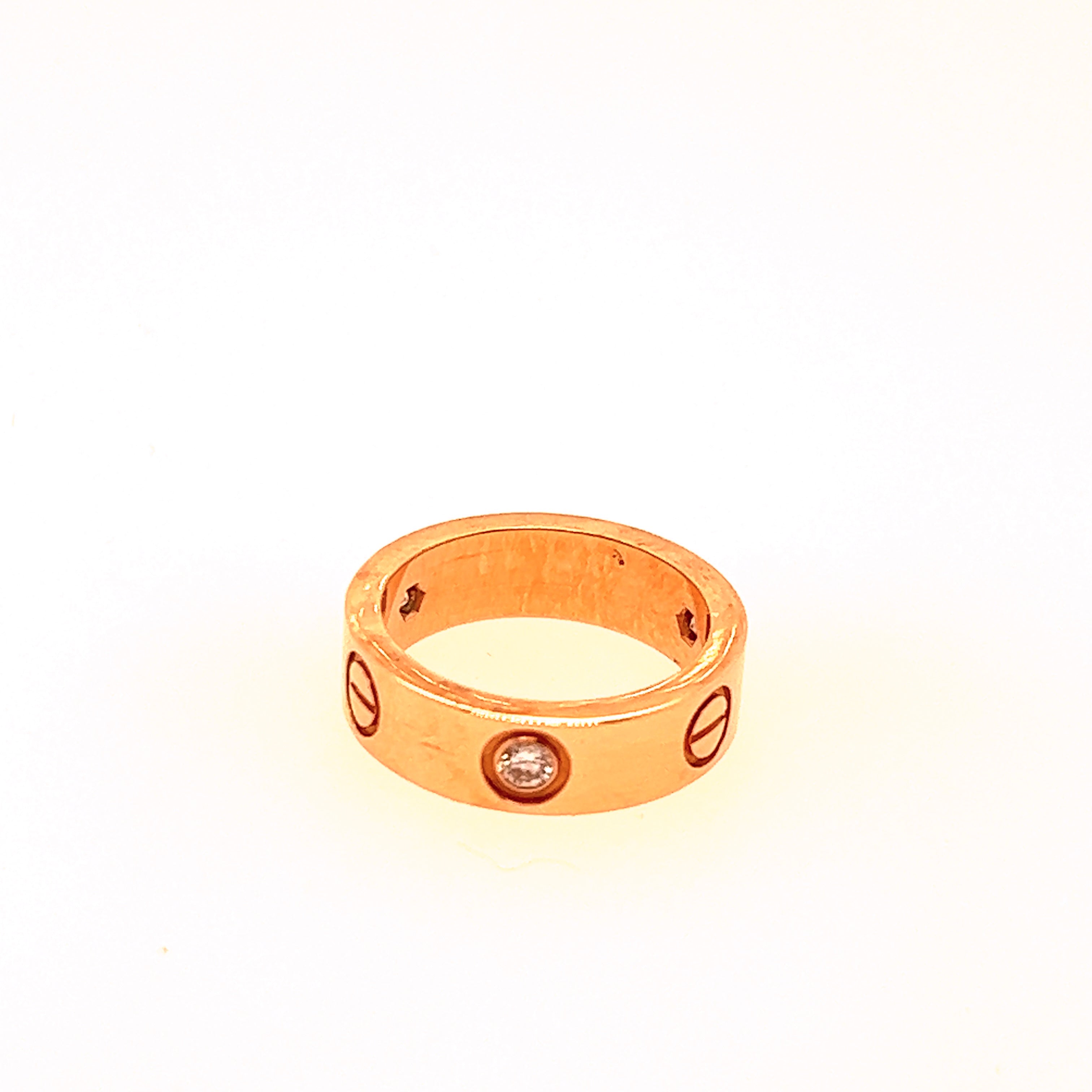 Cartier love ring online rose gold with diamonds