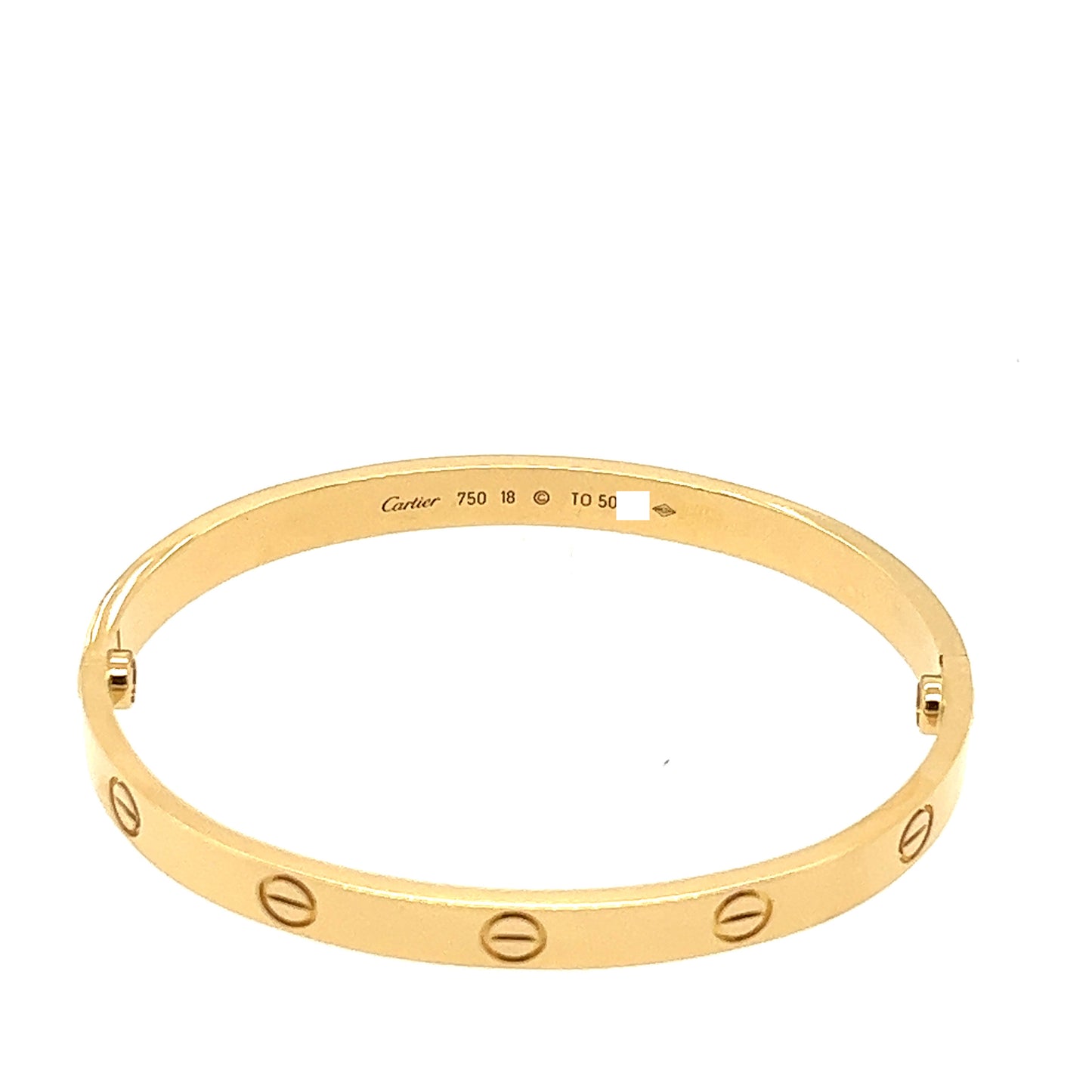 Cartier 18k Yellow Gold Love bracelet Size 18