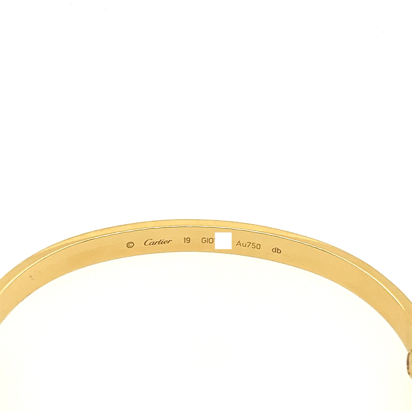 Cartier 18k Yellow Gold Love Bracelet Size 19